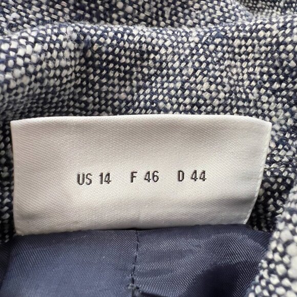 Akris Punto Plus 100% Silk Tweed Blazer Jacket Sz 14 - Picture 8 of 12